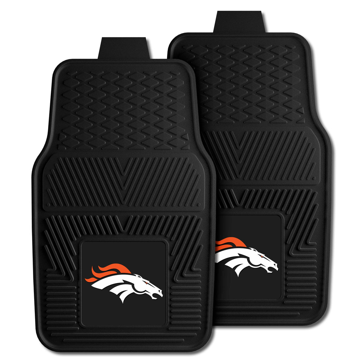 NFL Denver Broncos Logo Brands 2-Pack Vinyl Car Mat Set