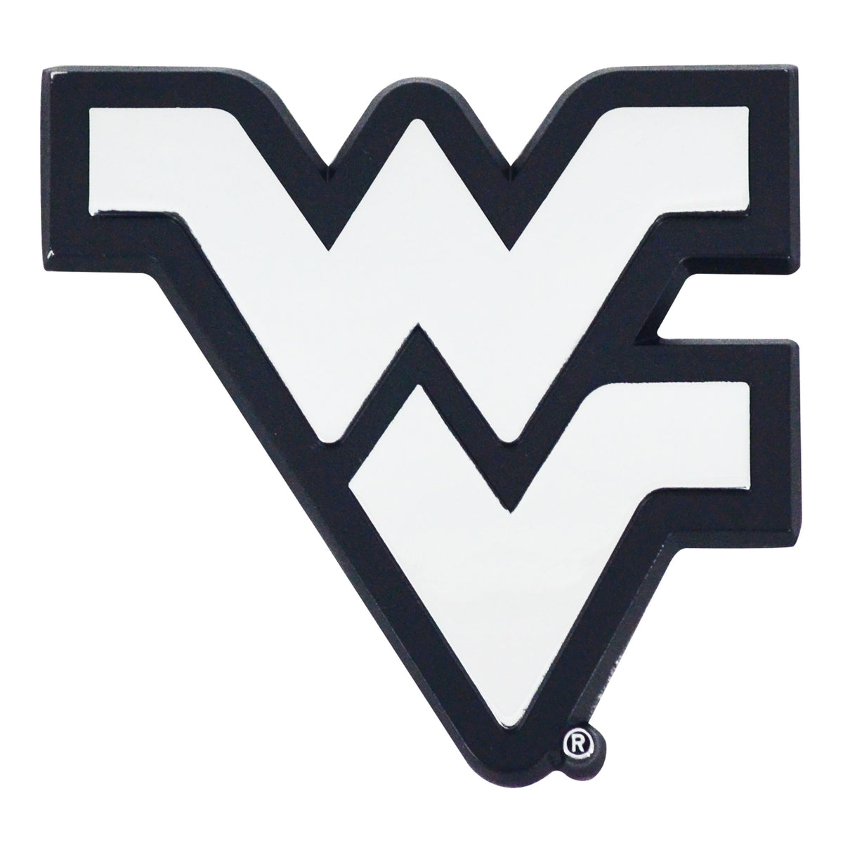 NCAA West Virginia Mountaineers Logo Brands Chrome Metal Emblem