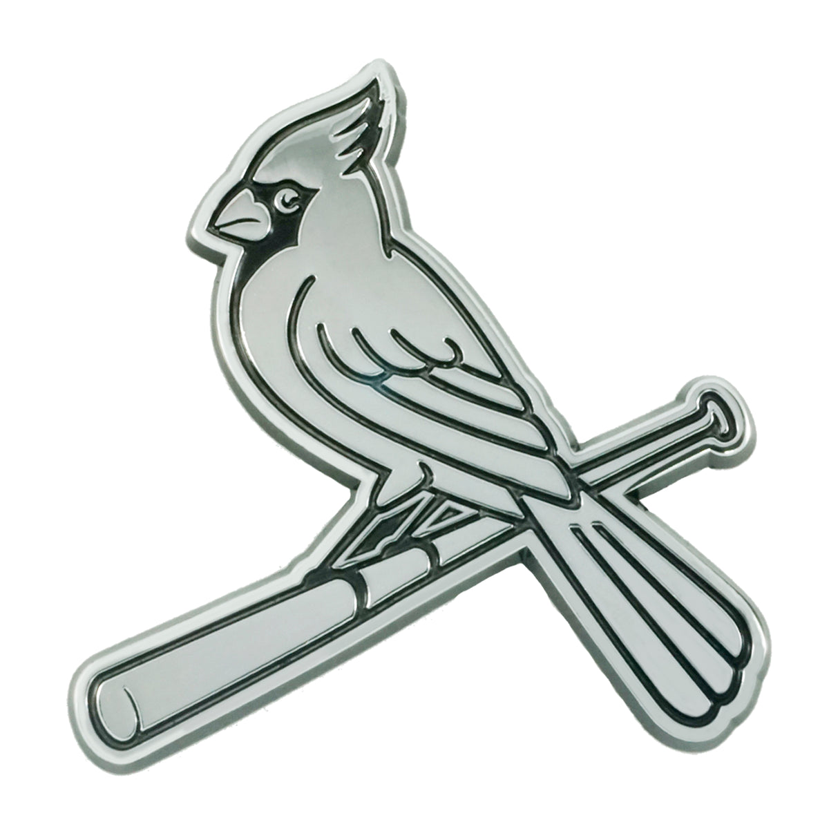 MLB St. Louis Cardinals Logo Brands Chrome Metal Emblem