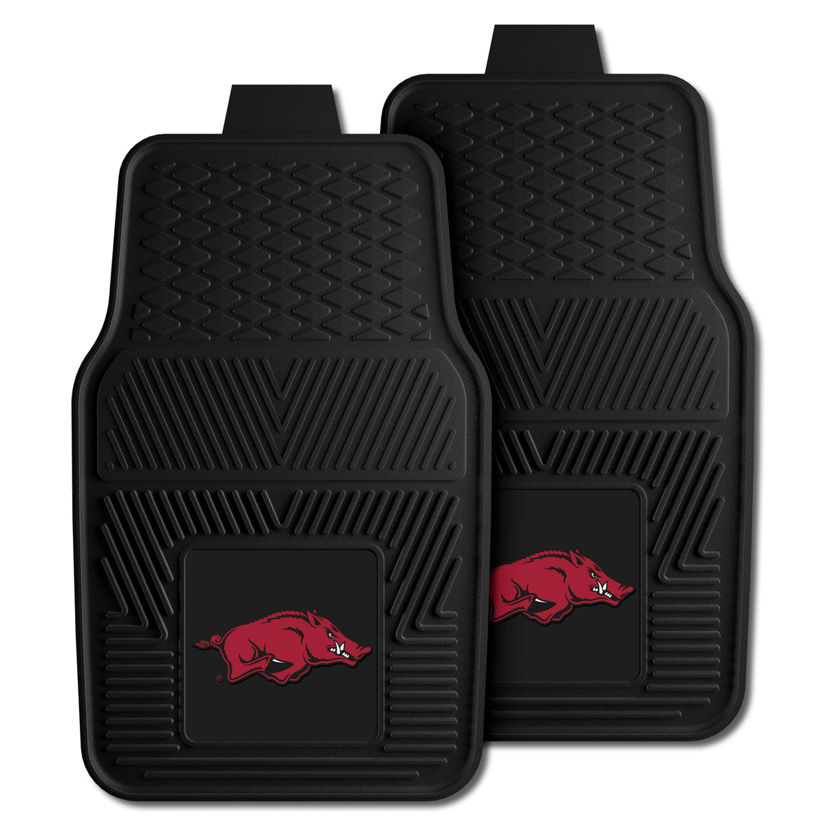 NCAA Arkansas Razorbacks Logo Brands 2-Pack Vinyl Car Mat Set