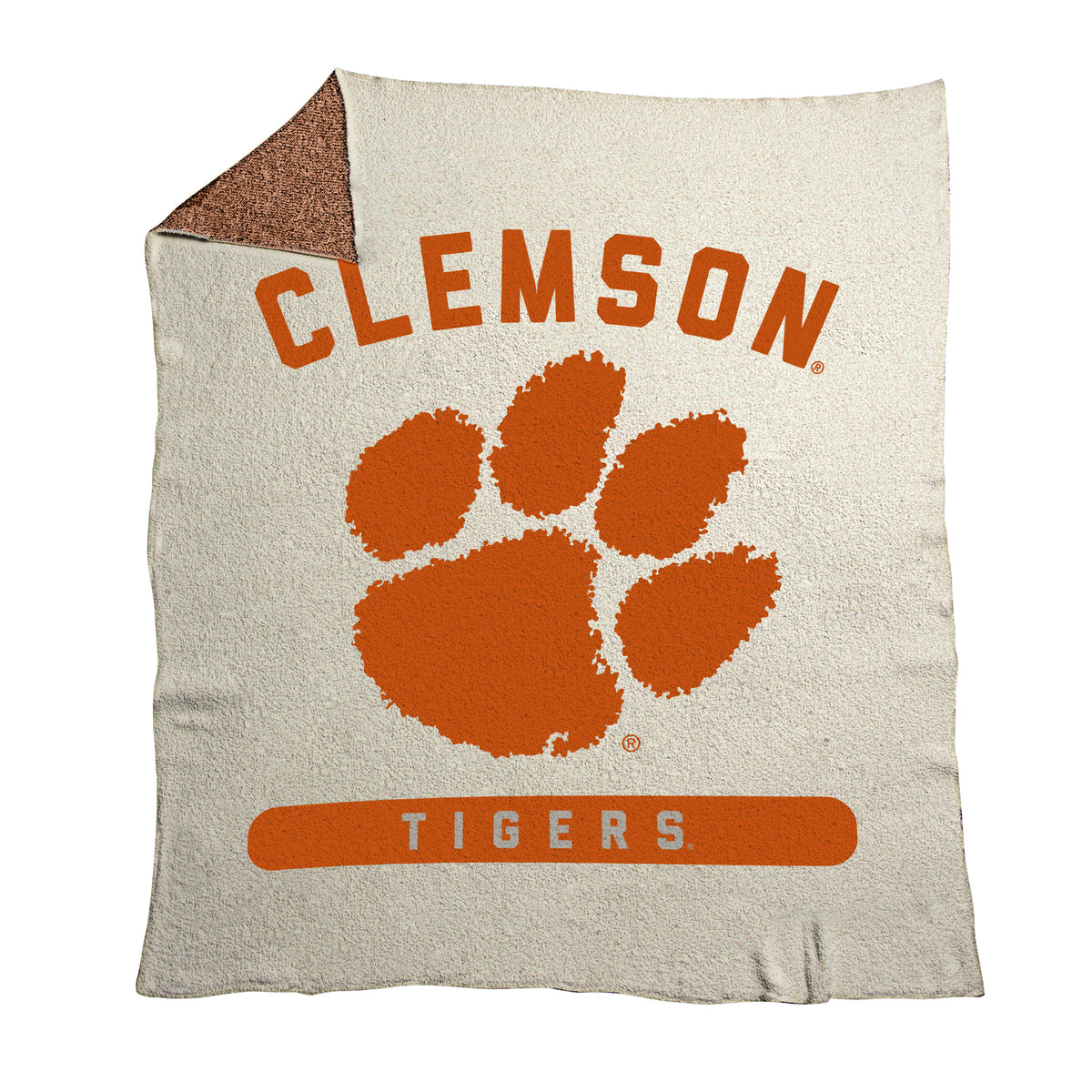 NCAA Clemson Tigers Logo Brands 50x60 Luxe Dreams Throw
