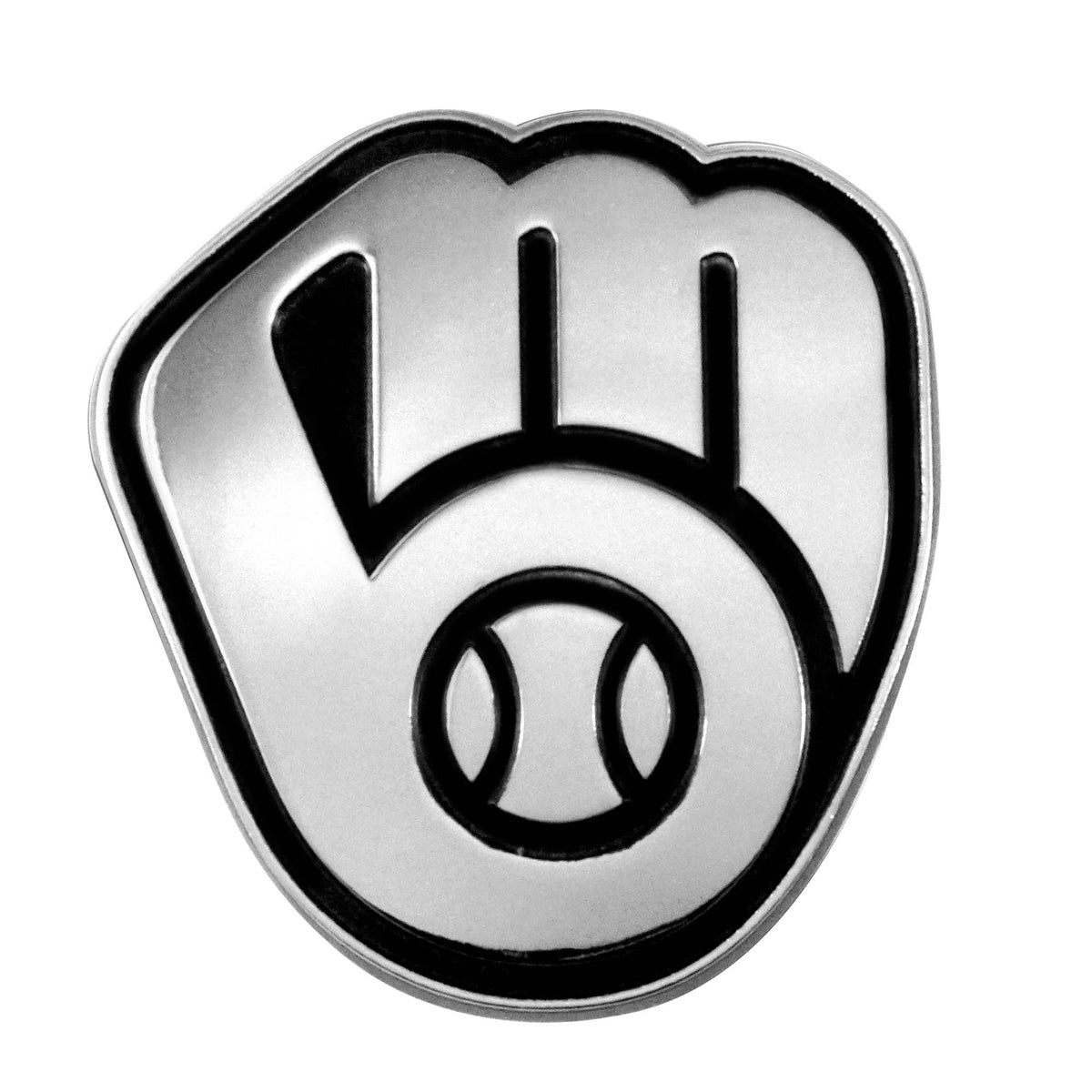 MLB Milwaukee Brewers Logo Brands Chrome Metal Emblem