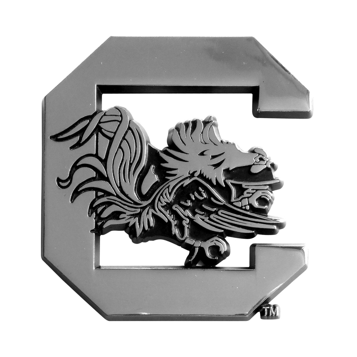 NCAA South Carolina Gamecocks Logo Brands Chrome Metal Emblem