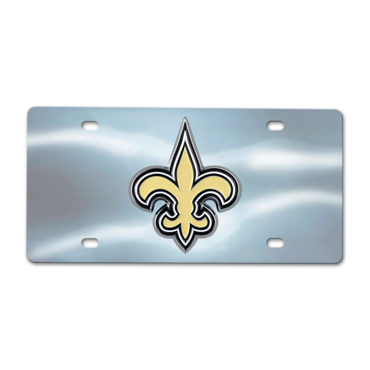 NFL New Orleans Saints Logo Brands Chrome Diecast License Plate