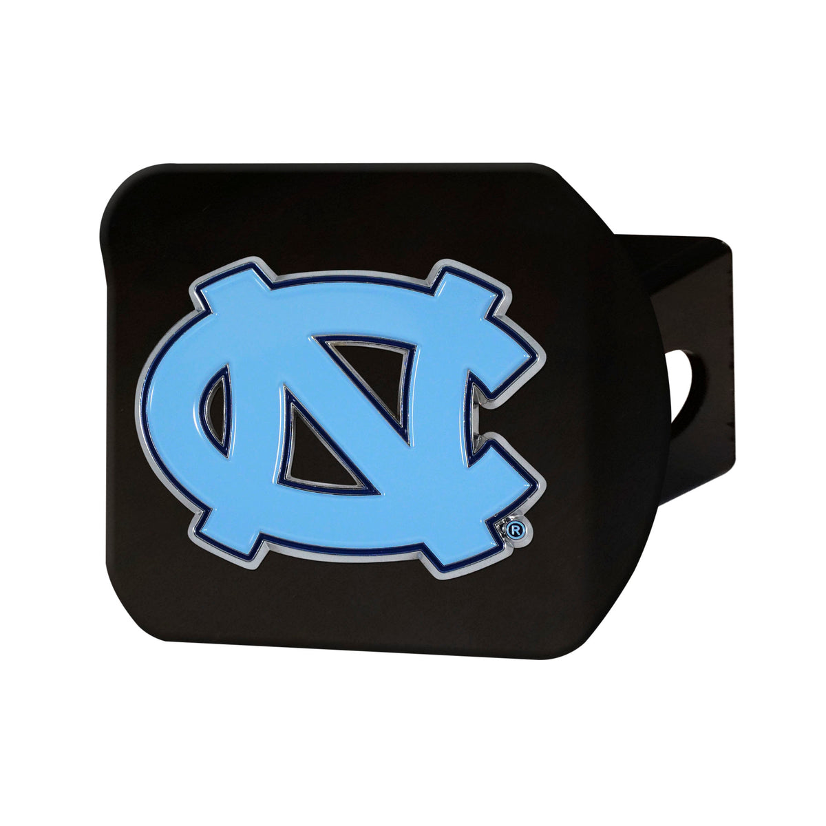 NCAA North Carolina Tar Heels Logo Brands Color on Black Hitch Cover