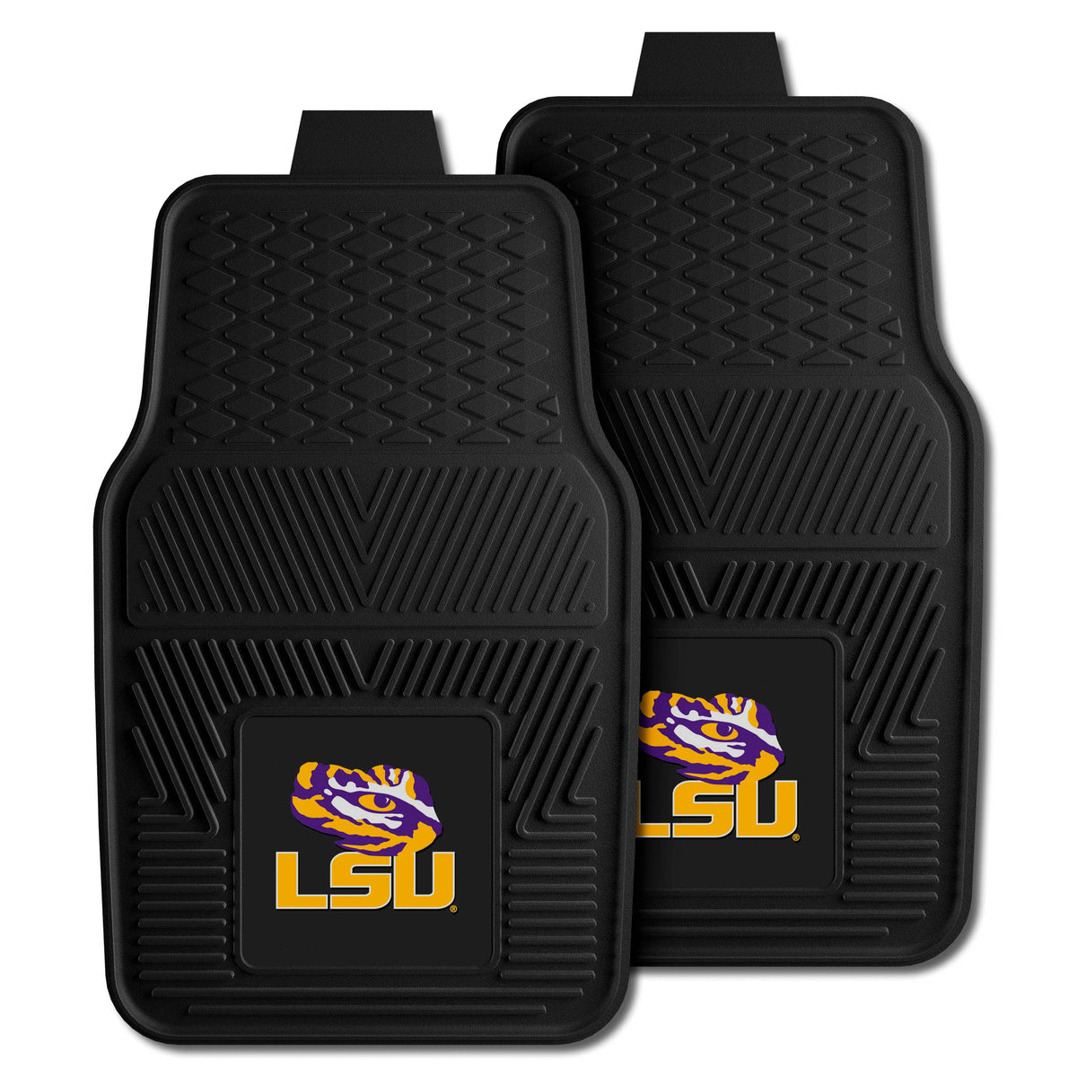 NCAA LSU Tigers Logo Brands 2-Pack Vinyl Car Mat Set