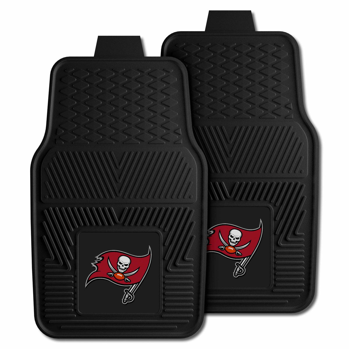 NFL NFL Tampa Bay Buccaneers Logo Brands 2-Pack Vinyl Car Mat Set