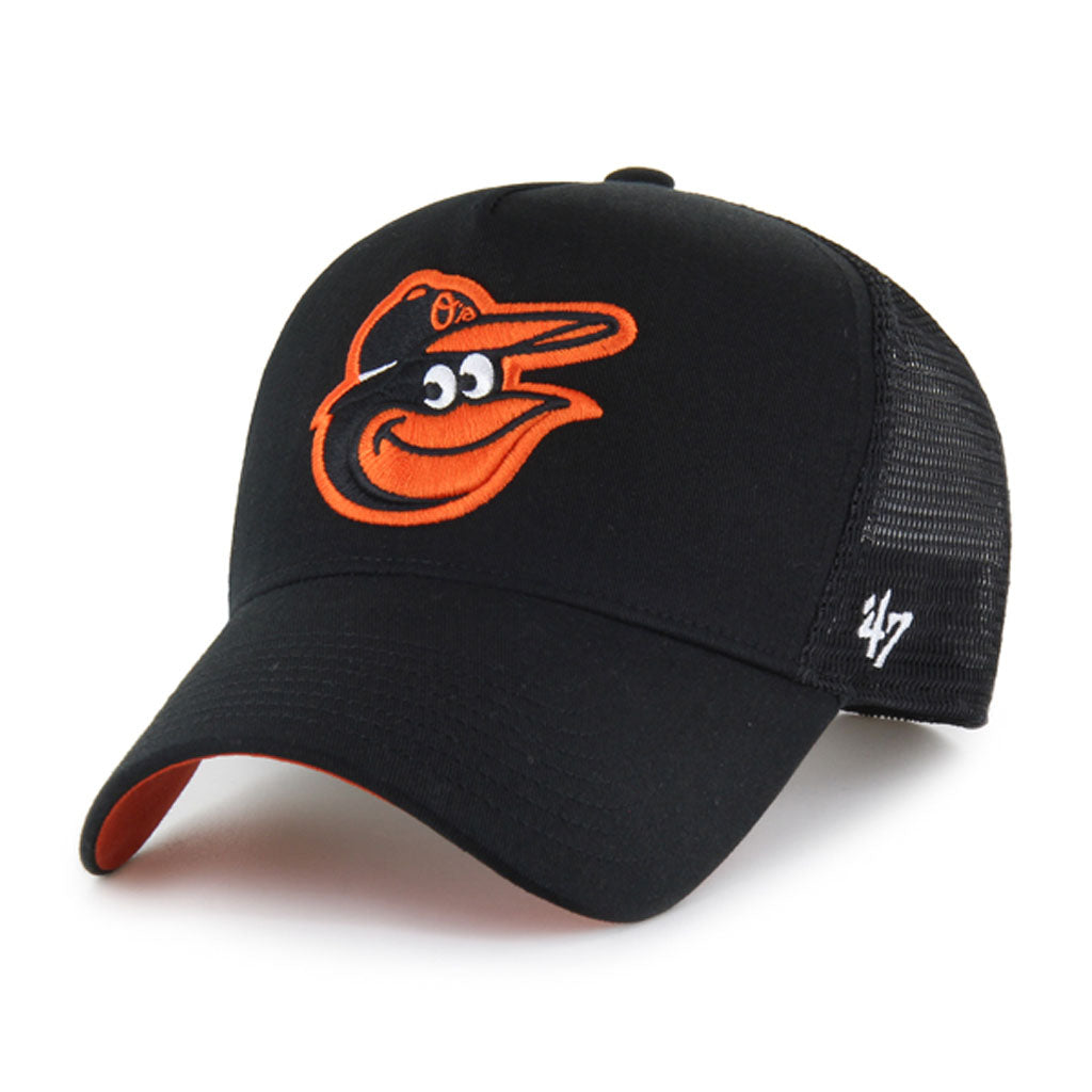 MLB Baltimore Orioles '47 Ballpark Under Visor Mesh Trucker Snapback Hat - Black
