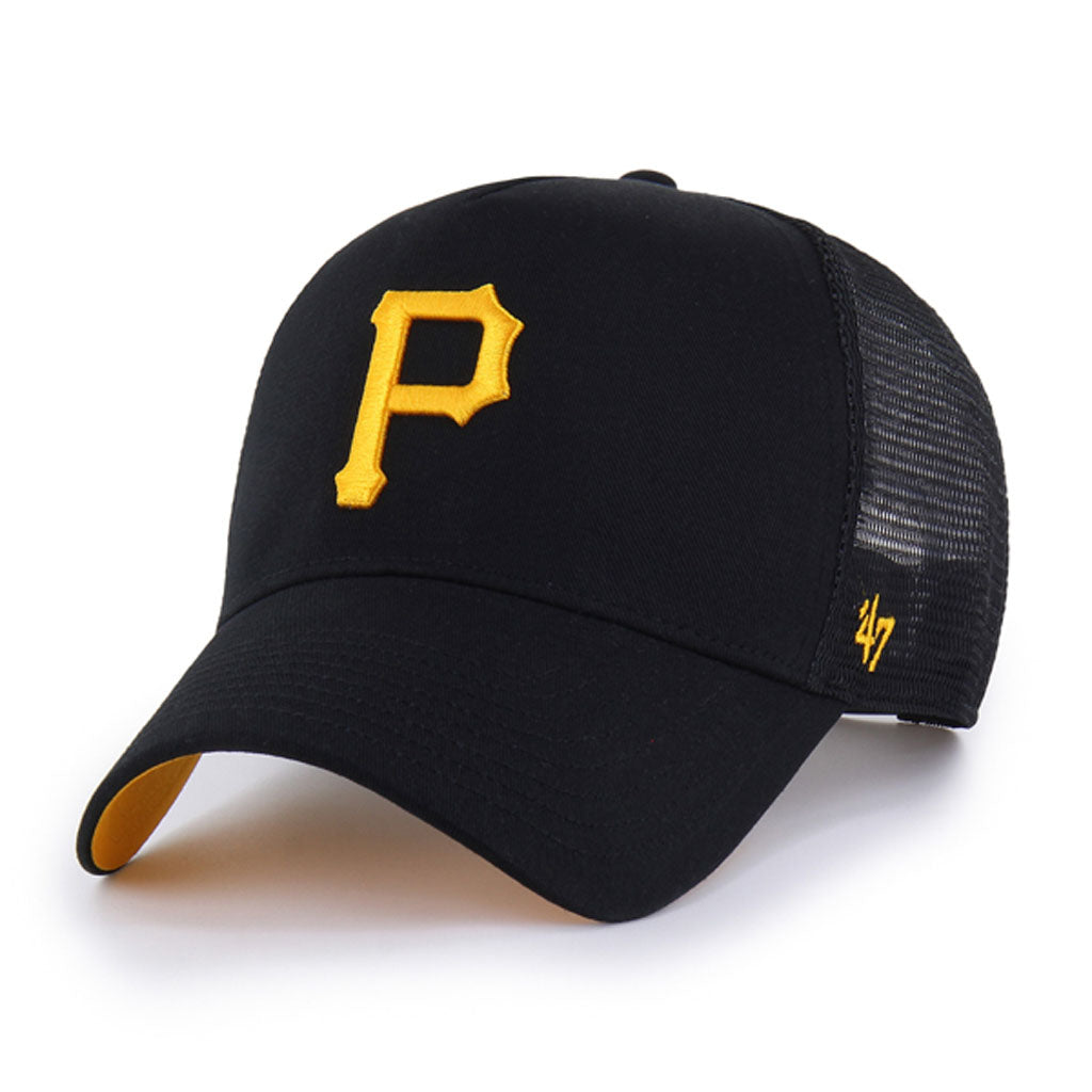 MLB Pittsburgh Pirates '47 Ballpark Under Visor Mesh Trucker Snapback Hat - Black