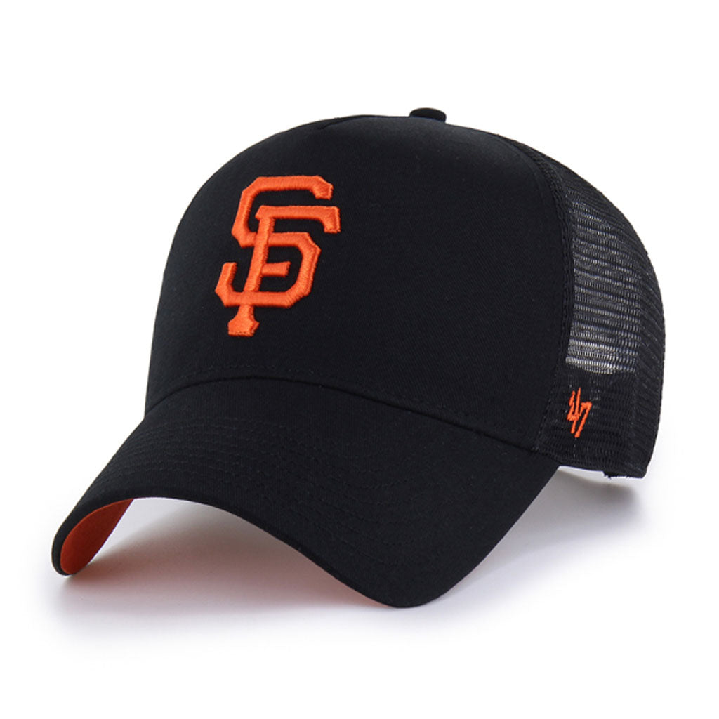 MLB San Francisco Giants '47 Ballpark Under Visor Mesh Trucker Snapback Hat - Black