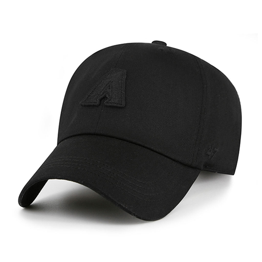 MLB Arizona Diamondbacks '47 Black on Black Contemporary Clean Up Adjustable Hat - Black