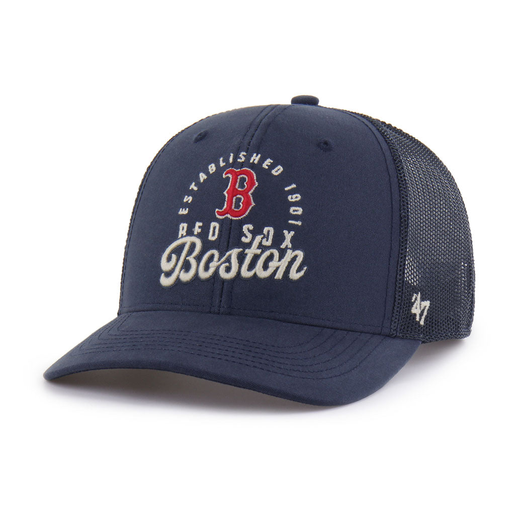 MLB Boston Red Sox '47 Vintage Pitstop Trucker Snapback Hat - Navy