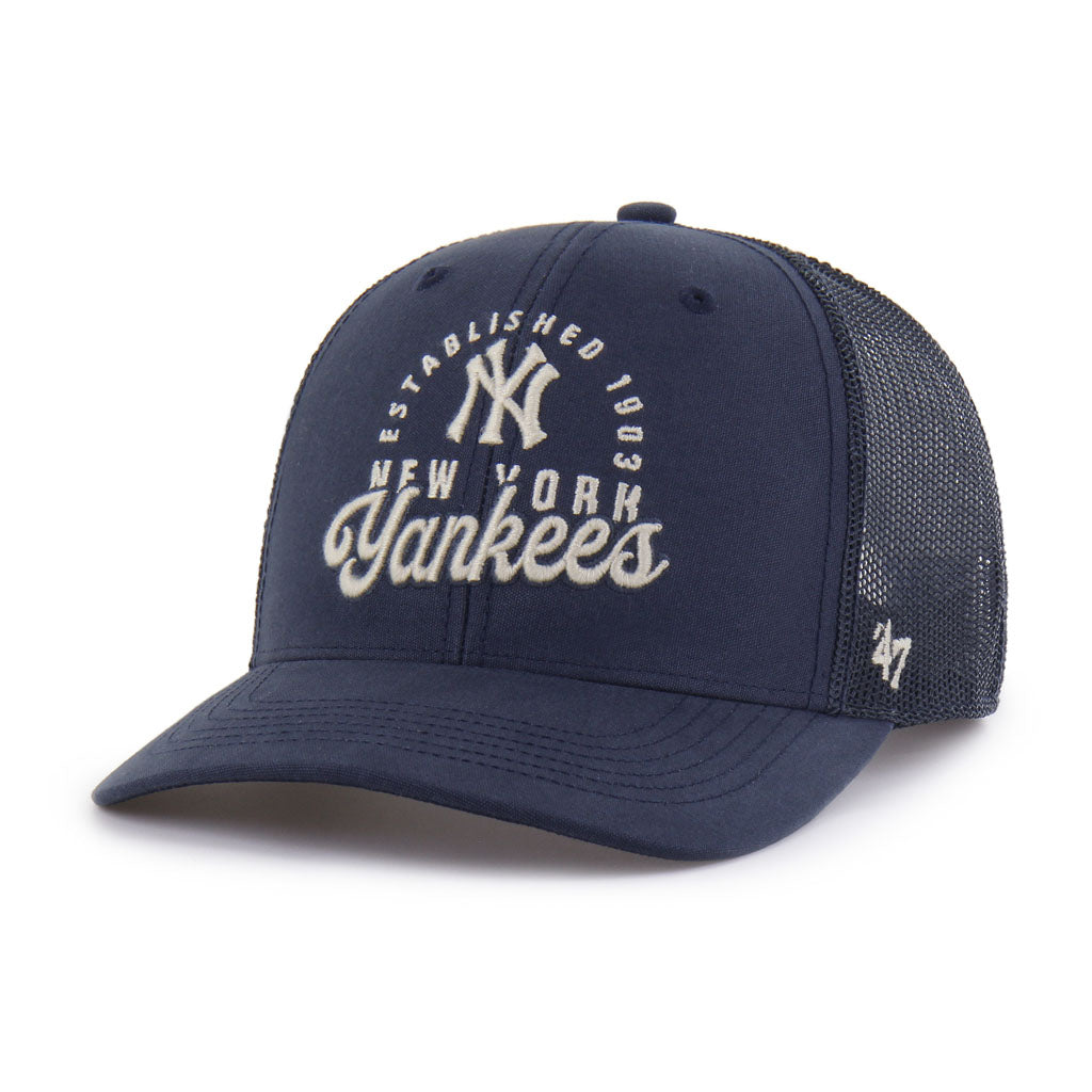 MLB New York Yankees '47 Vintage Pitstop Trucker Snapback Hat - Navy