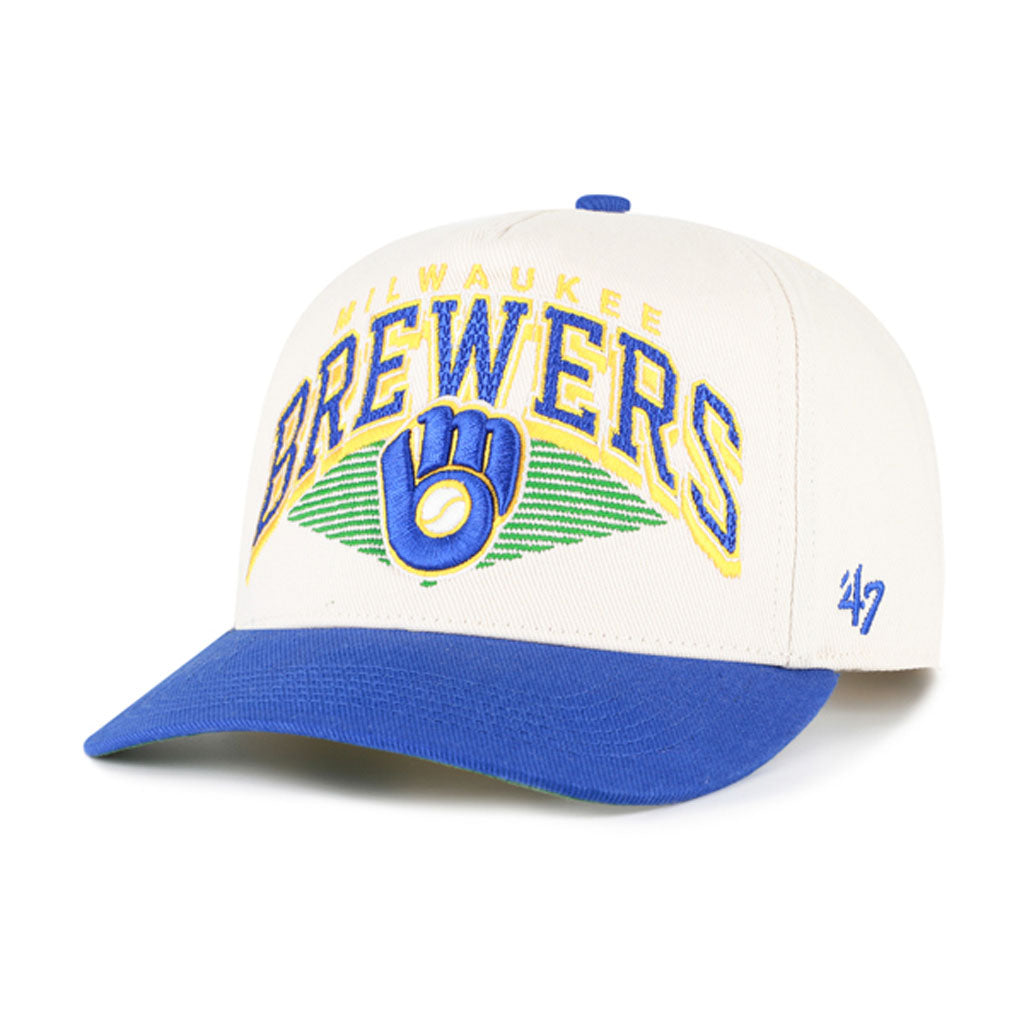 MLB Milwaukee Brewers '47 Pomona Two-Tone Hitch Adjustable Hat - Cream