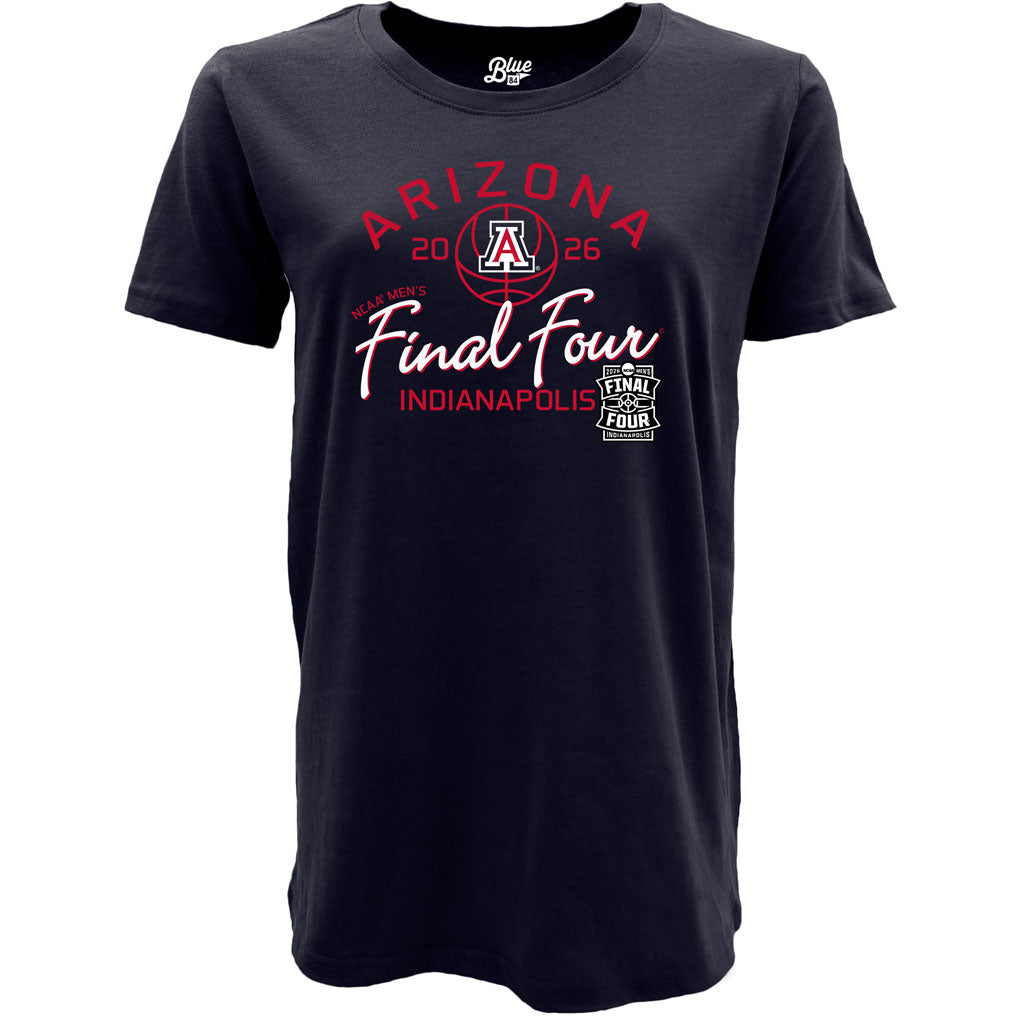 NCAA Arizona Wildcats Women's Blue 84 2026 Final Four Bluetea Jr T-Shirt -  Navy