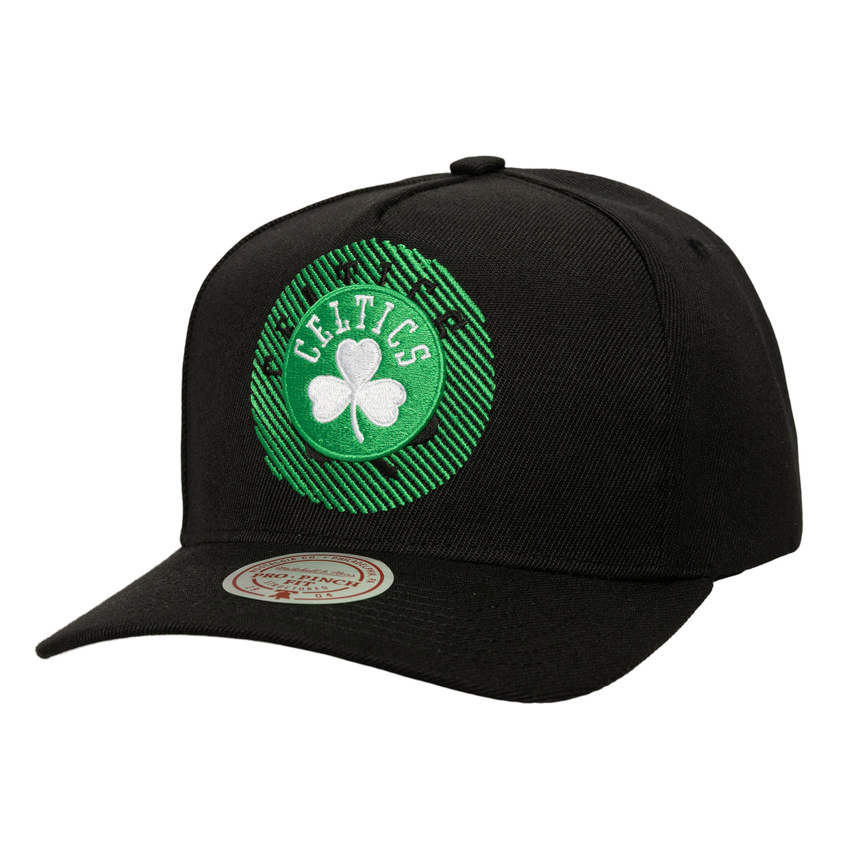 NBA Boston Celtics Mitchell & Ness Tilted Pro Snapback Hat - Black