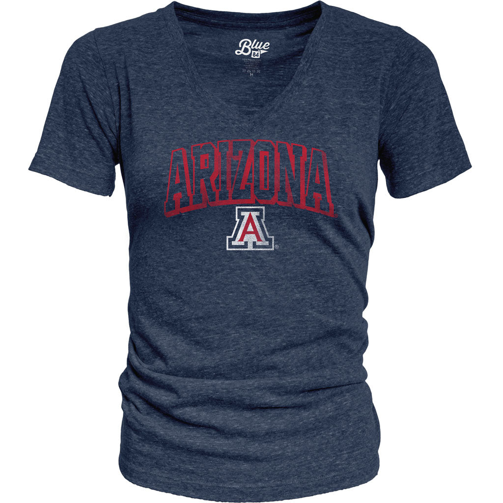NCAA Arizona Wildcats Blue 84 Women's Niveous Jr Triblend T-Shirt - Navy