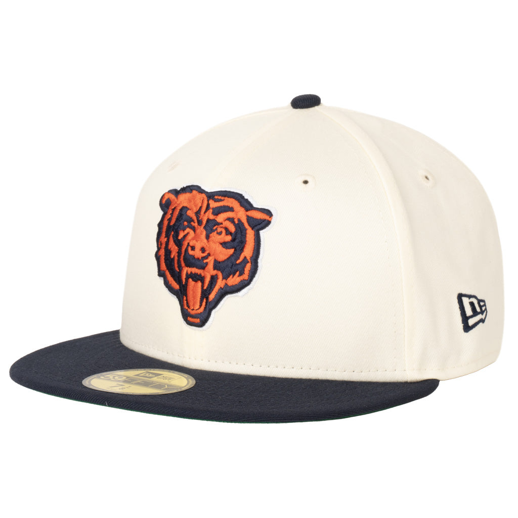 NFL Chicago Bears New Era Two-Tone Chrome 59FIFTY Fitted Hat - Cream