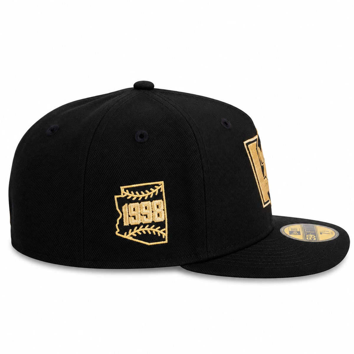 MLB Arizona Diamondbacks New Era Gold Digger 59FIFTY A-Frame Fitted Hat- Black