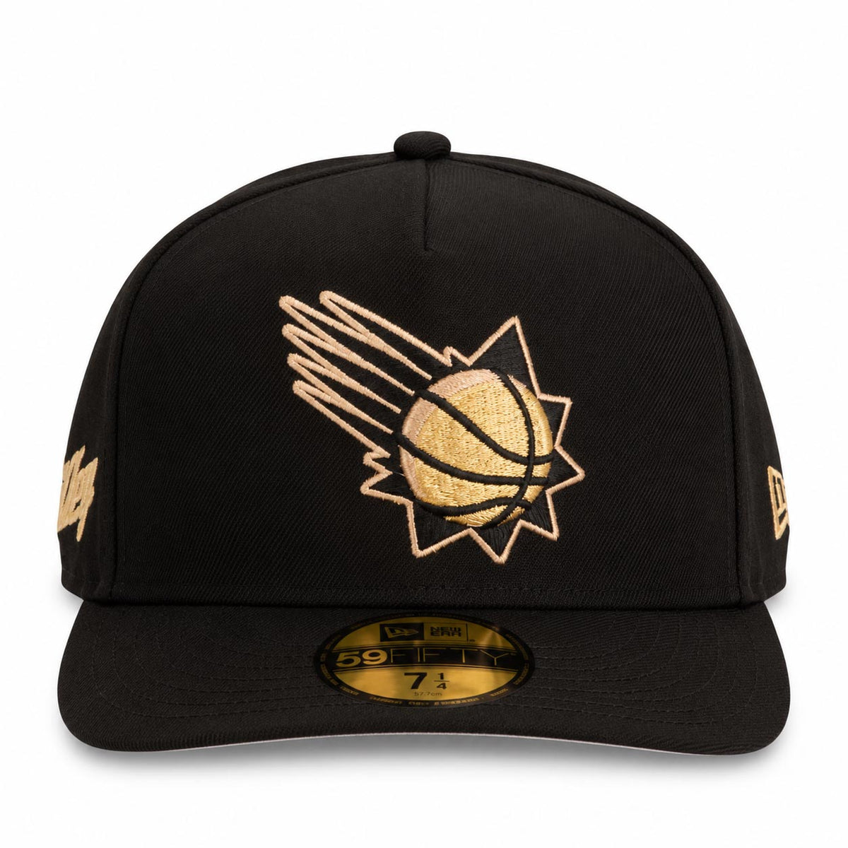 NBA Phoenix Suns New Era Gold Digger 59FIFTY A-Frame Fitted Hat- Black
