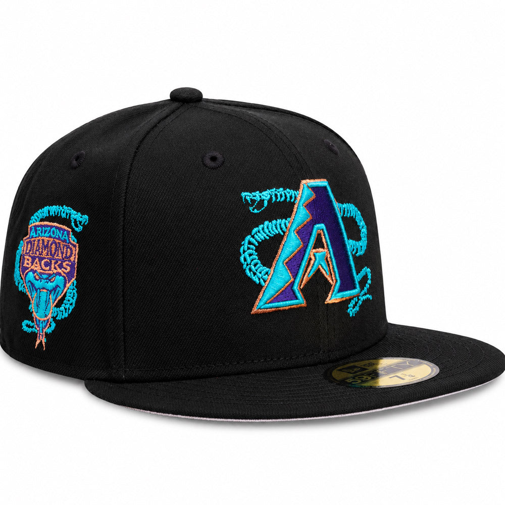 MLB Arizona Diamondbacks New Era Midnight Venom 59FIFTY Fitted Hat- Black