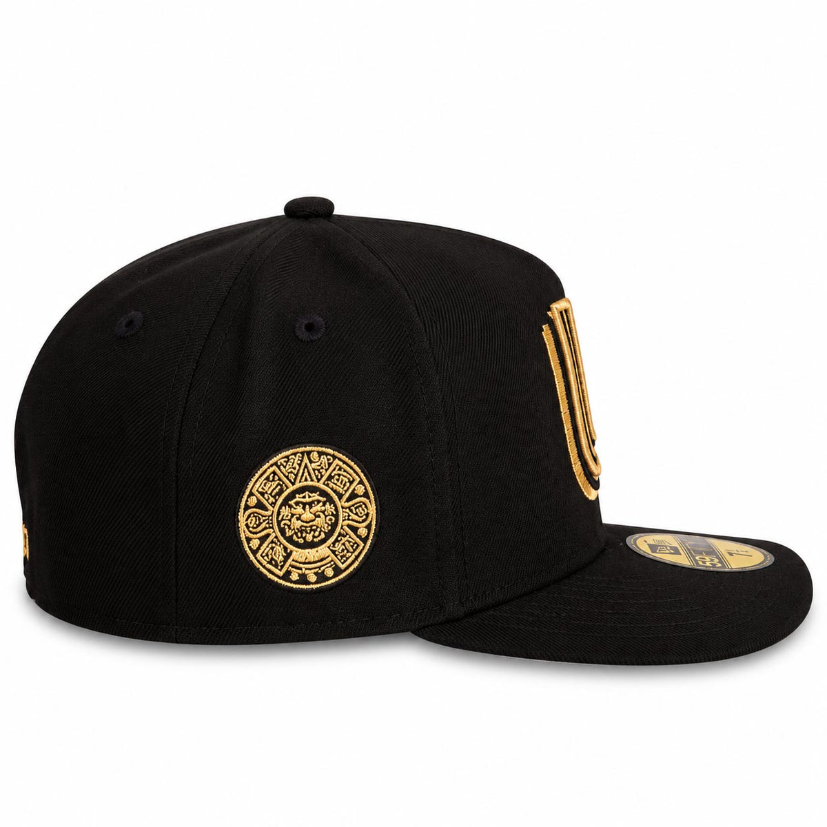 WBC Mexico New Era Gold Digger 59FIFTY A-Frame Fitted Hat- Black