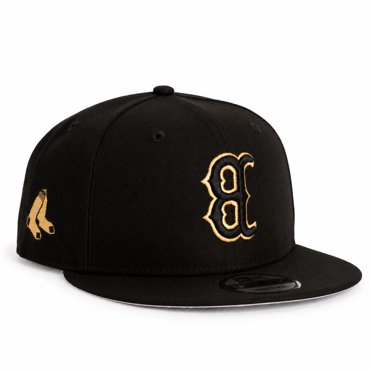 MLB Boston Red Sox New Era Gold Digger 9FIFTY Snapback Hat- Black