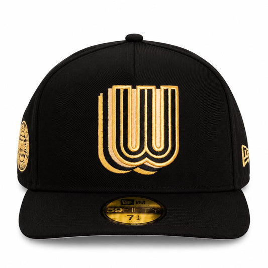 WBC Mexico New Era Gold Digger 59FIFTY A-Frame Fitted Hat- Black