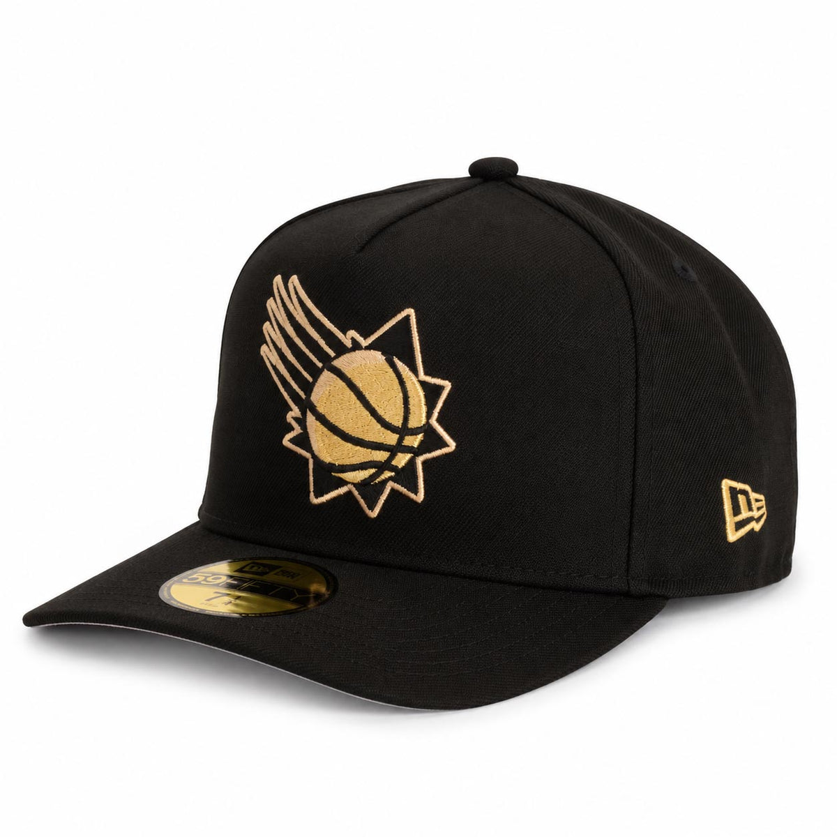 NBA Phoenix Suns New Era Gold Digger 59FIFTY A-Frame Fitted Hat- Black