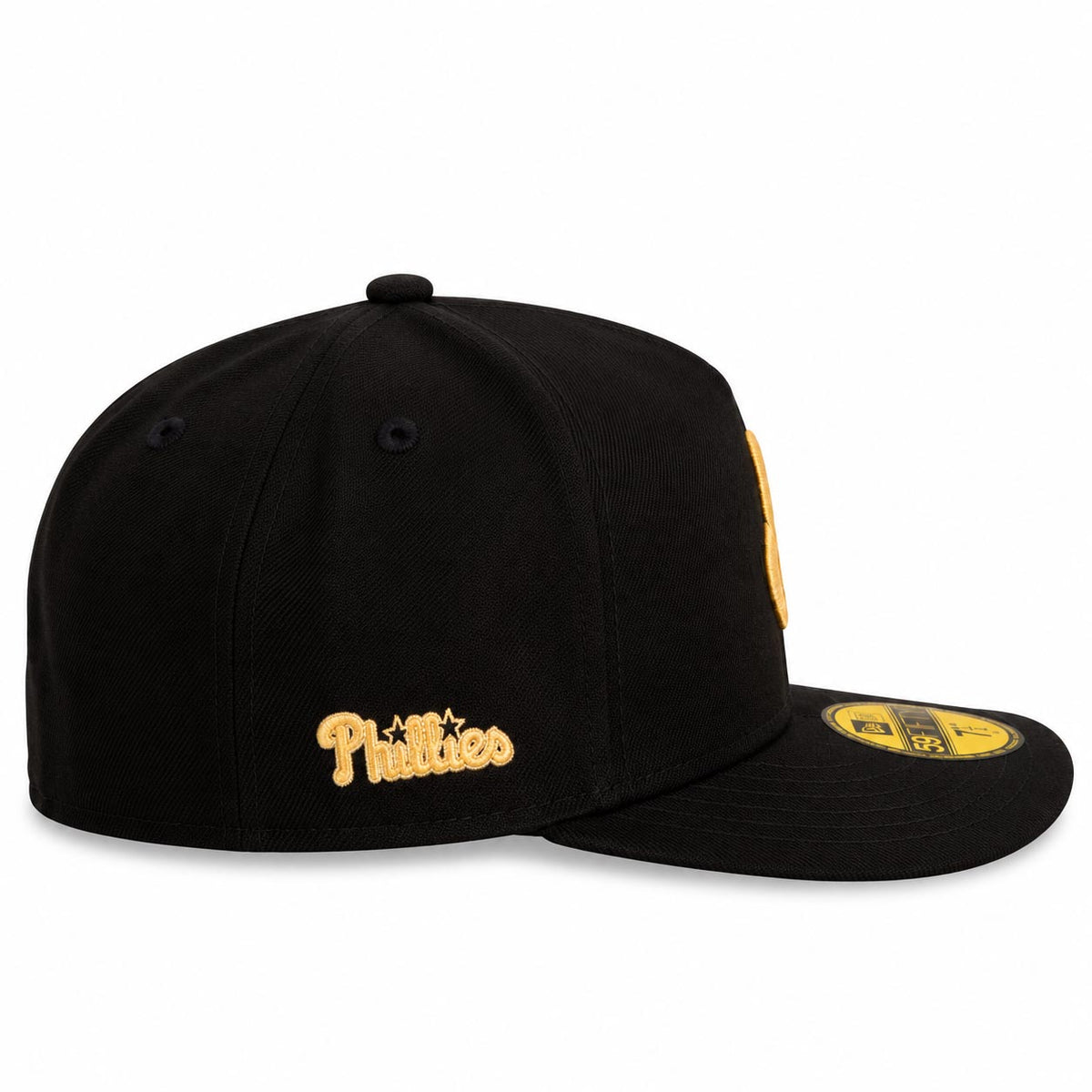 MLB Philadelphia Phillies New Era Gold Digger 59FIFTY A-Frame Fitted Hat- Black