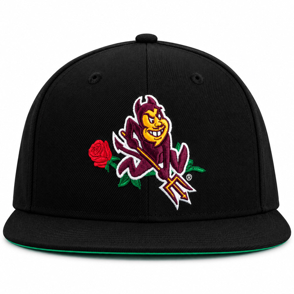 NCAA Arizona State Sun Devils New Era Rose Sparky 59FIFTY Fitted Hat- Black