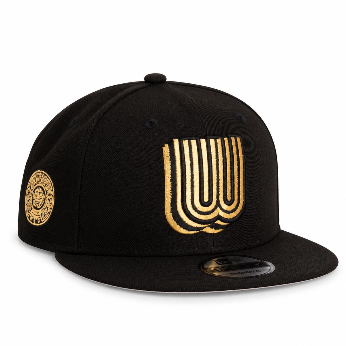 WBC Mexico New Era Gold Digger 9FIFTY Snapback Hat- Black