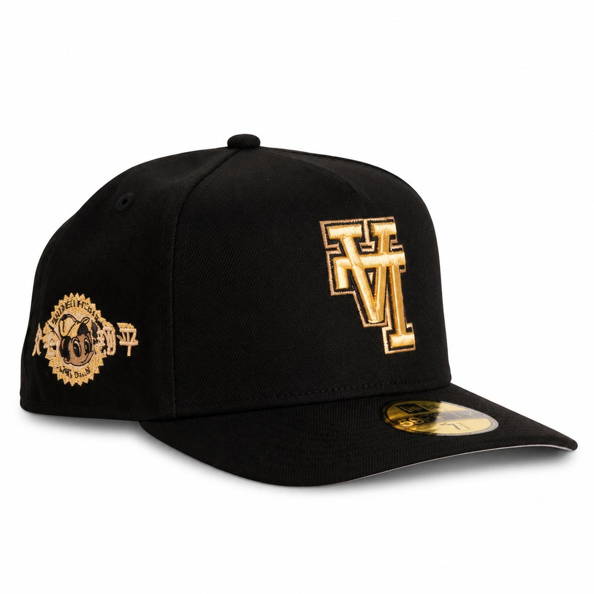 MLB Los Angeles Dodgers New Era Gold Digger 59FIFTY A-Frame Fitted Hat- Black