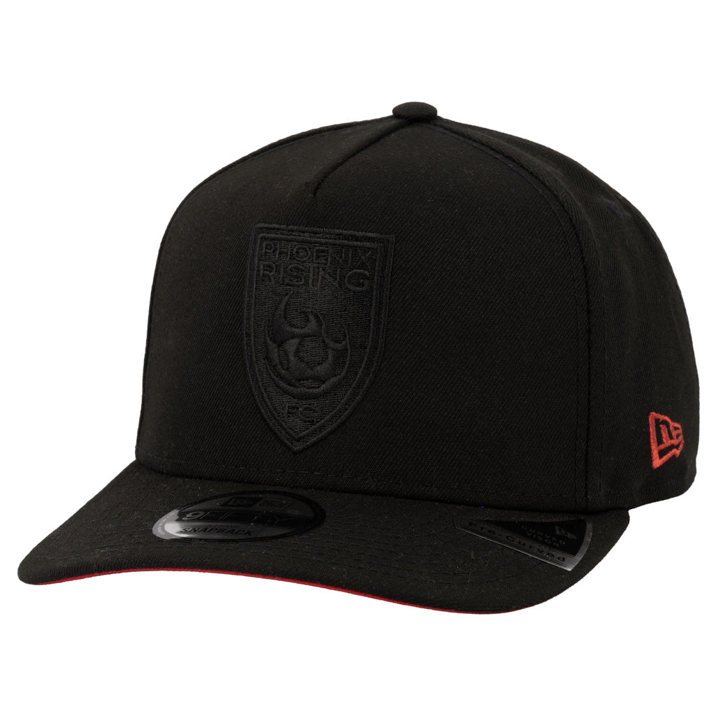Phoenix Rising New Era Black Shield Red Under Visor 9FIFTY A-Frame Snapback Hat - Black