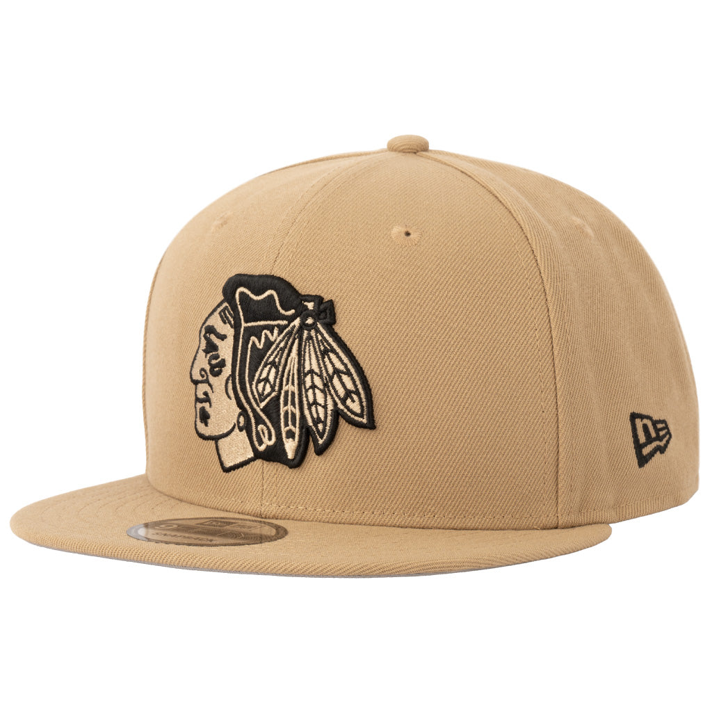 NHL Chicago Blackhawks New Era Mocha 9FIFTY Snapback Hat - Khaki