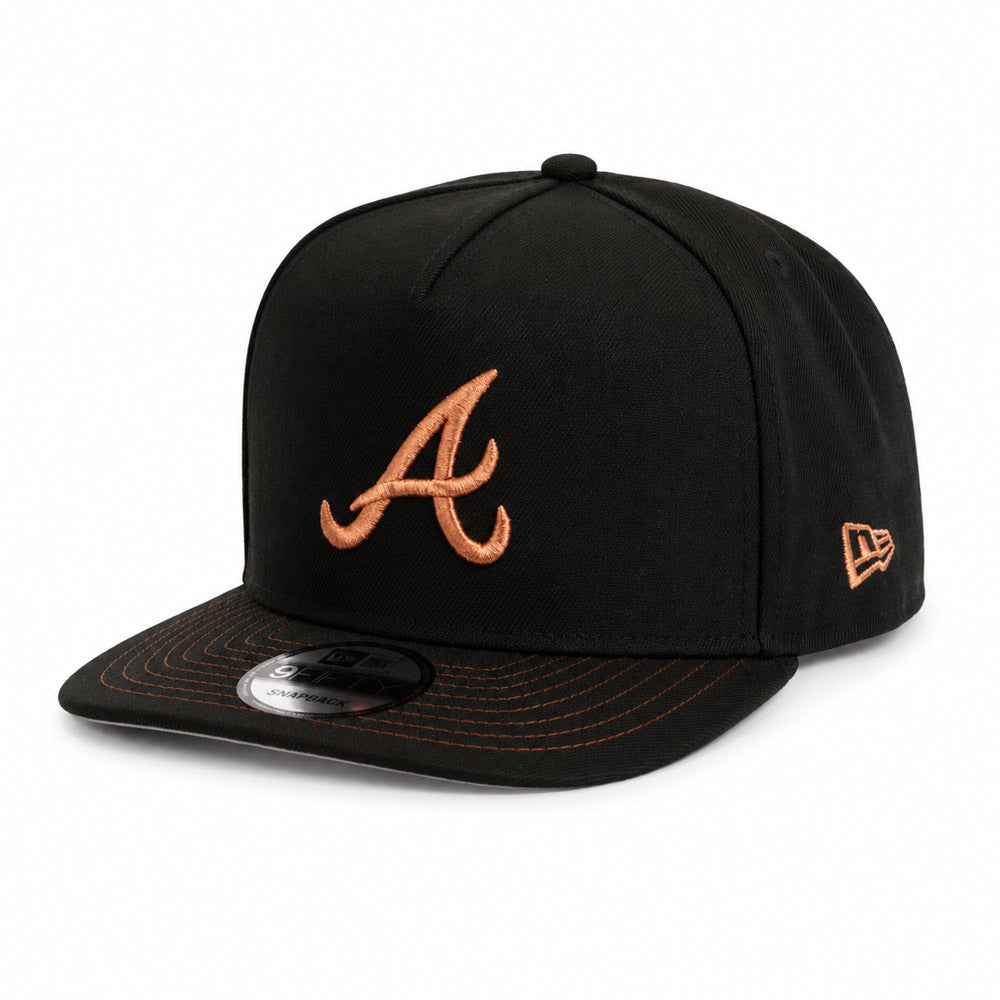 MLB Atlanta Braves New Era Copper Mine 9FIFTY A-Frame Snapback Hat - Black
