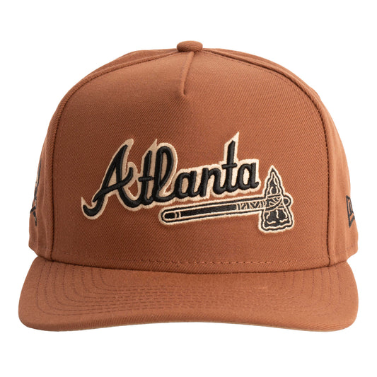 MLB Atlanta Braves New Era Jolly Roger 9FIFTY A-Frame Snapback Hat- Brown