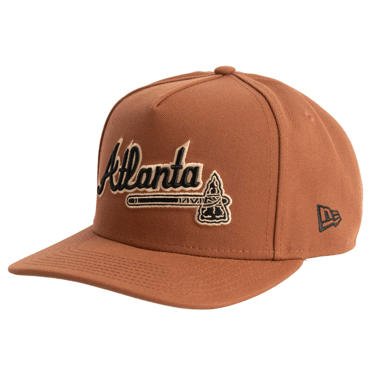 MLB Atlanta Braves New Era Jolly Roger 9FIFTY A-Frame Snapback Hat- Brown