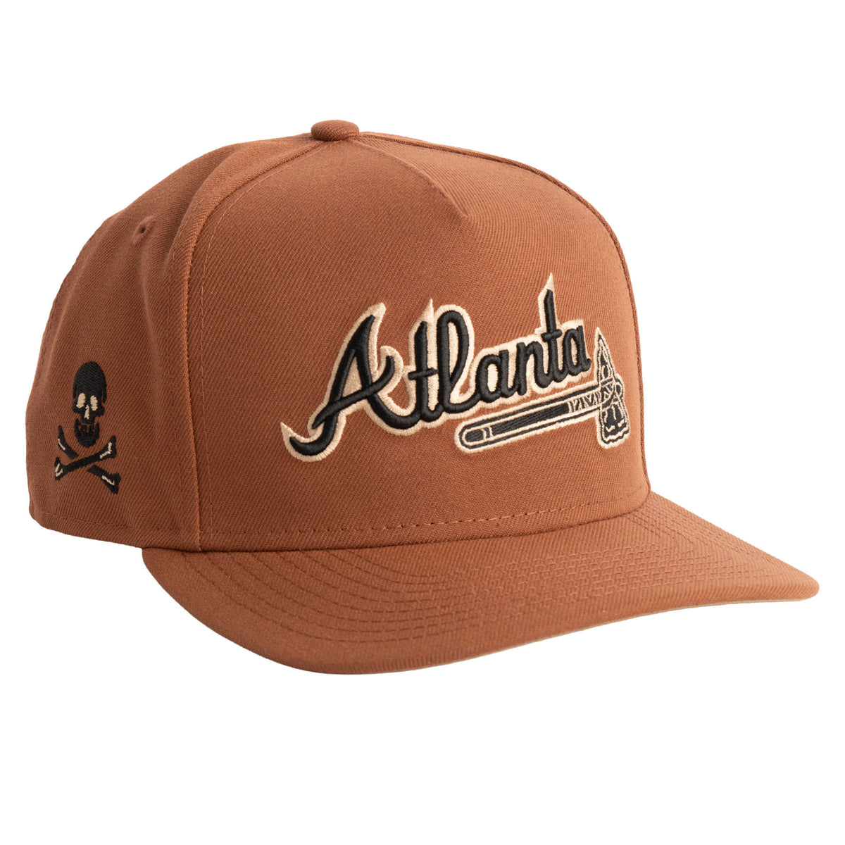 MLB Atlanta Braves New Era Jolly Roger 9FIFTY A-Frame Snapback Hat- Brown