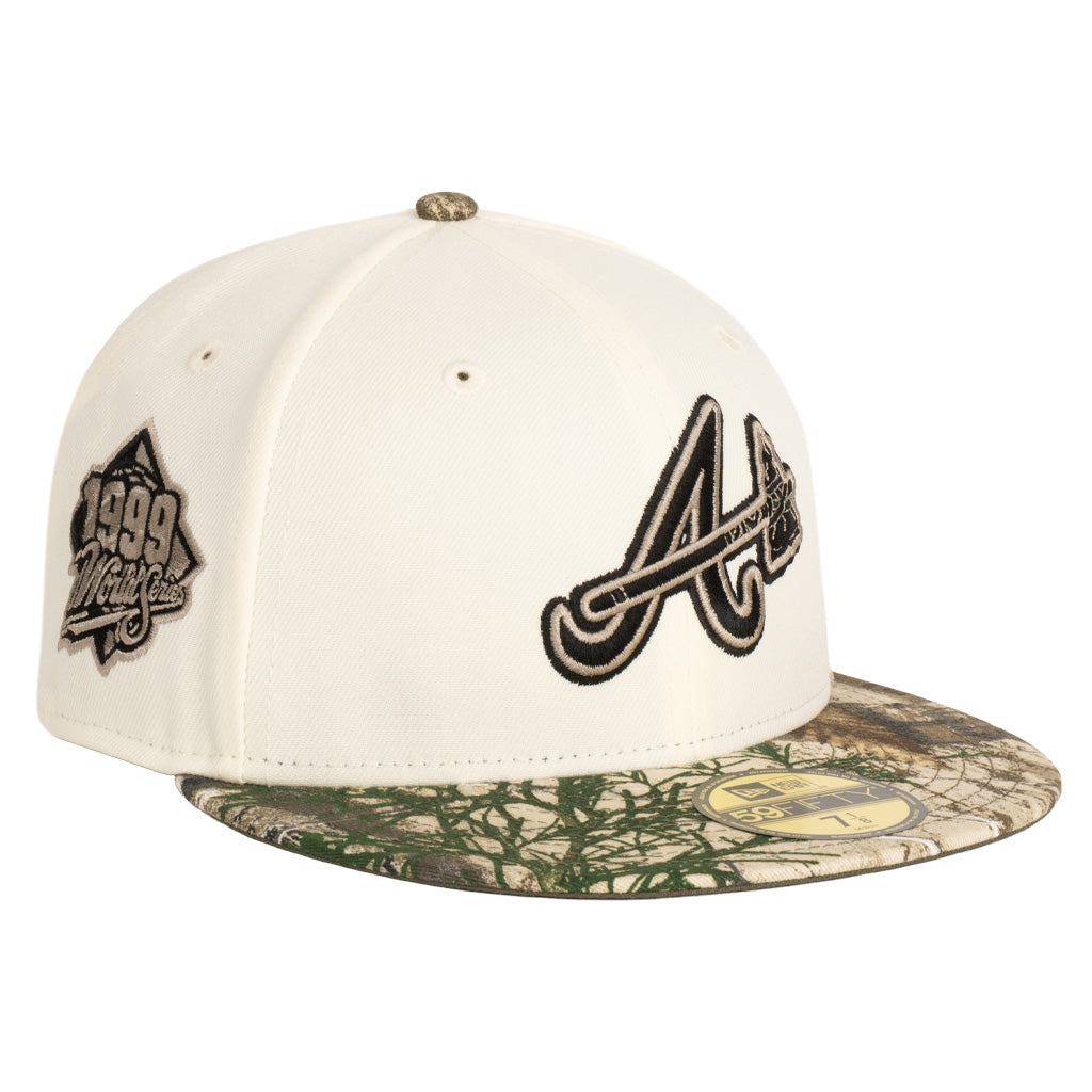 MLB Atlanta Braves New Era Real Tree Two-Tone 59FIFTY Fitted Hat- Cream