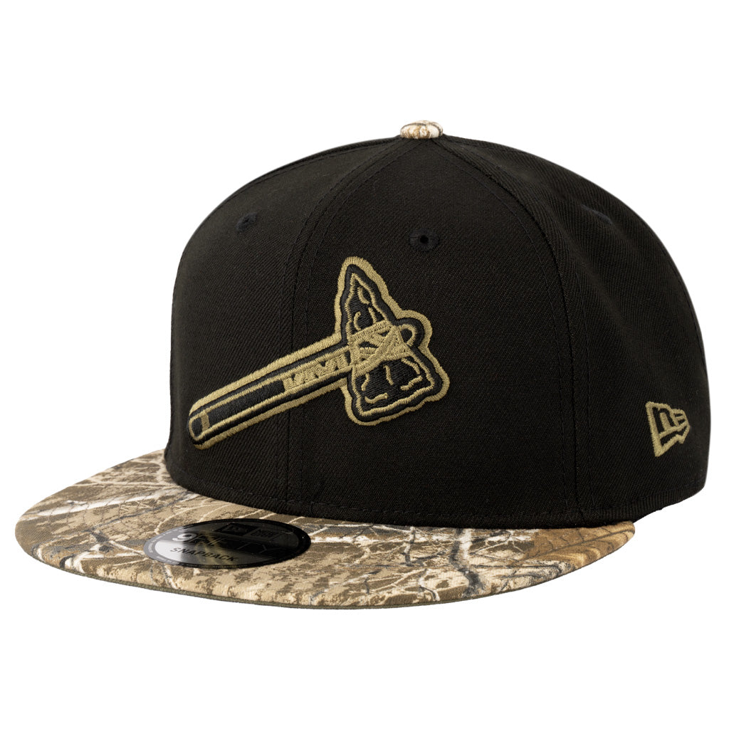 MLB Atlanta Braves New Era Two-Tone Real Tree Shadow 9FIFTY Snapback Hat - Black