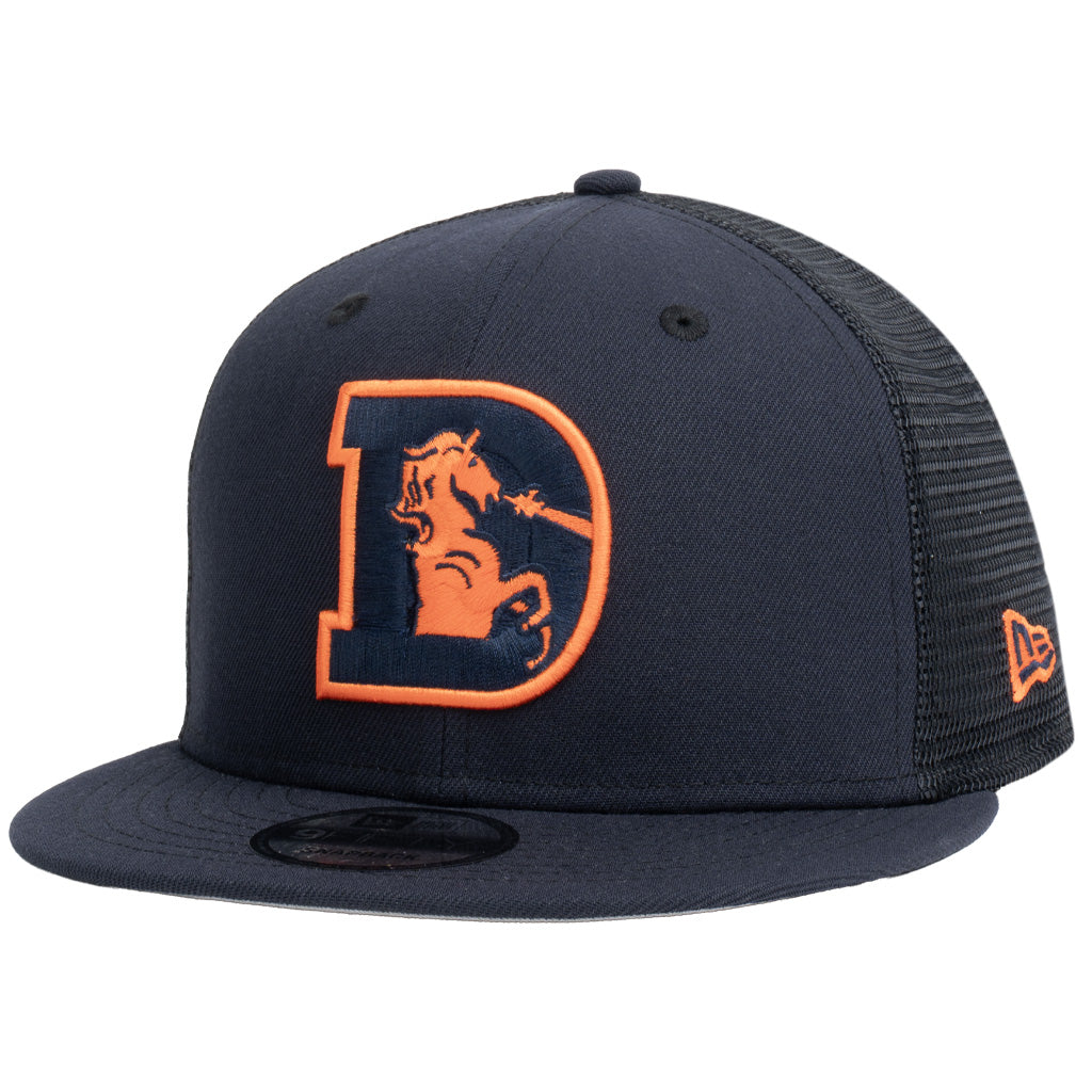 NFL Denver Broncos New Era Shadowline 9FIFTY Snapback Trucker Hat - Navy