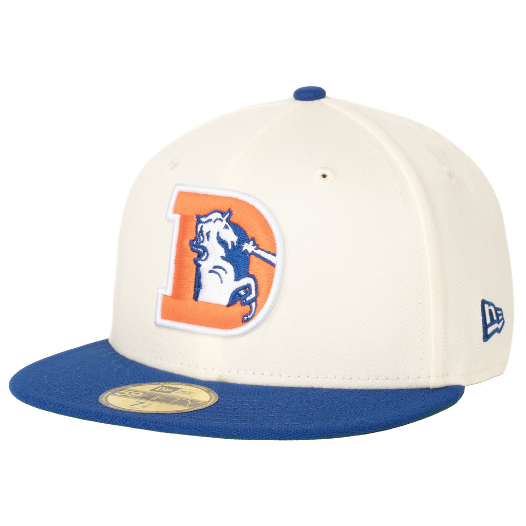 NFL Denver Broncos New Era Two-Tone Chrome 59FIFTY Fitted Hat - Cream