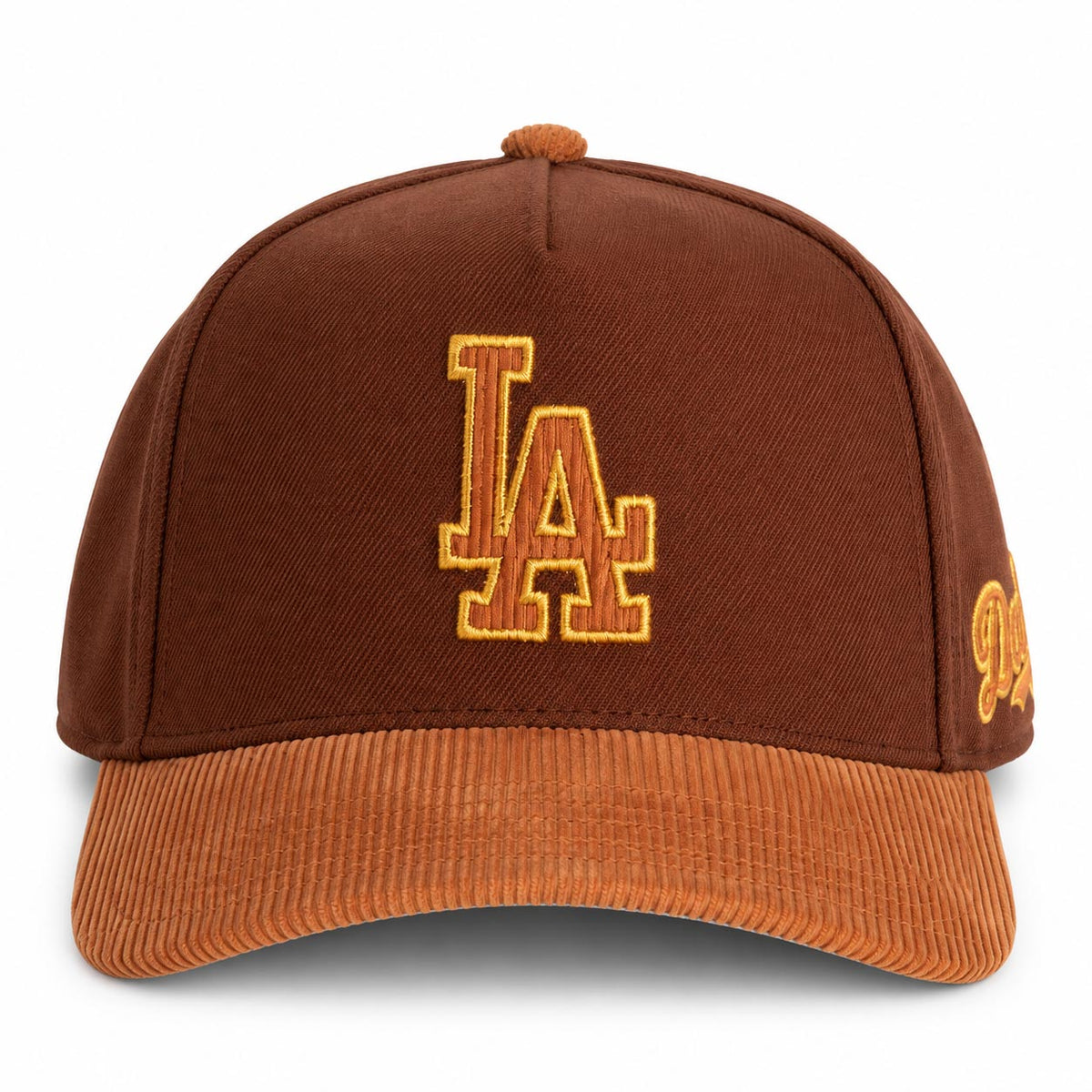 MLB Los Angeles Dodgers Mitchell & Ness Caramel Cord Pro Snapback Hat- Brown