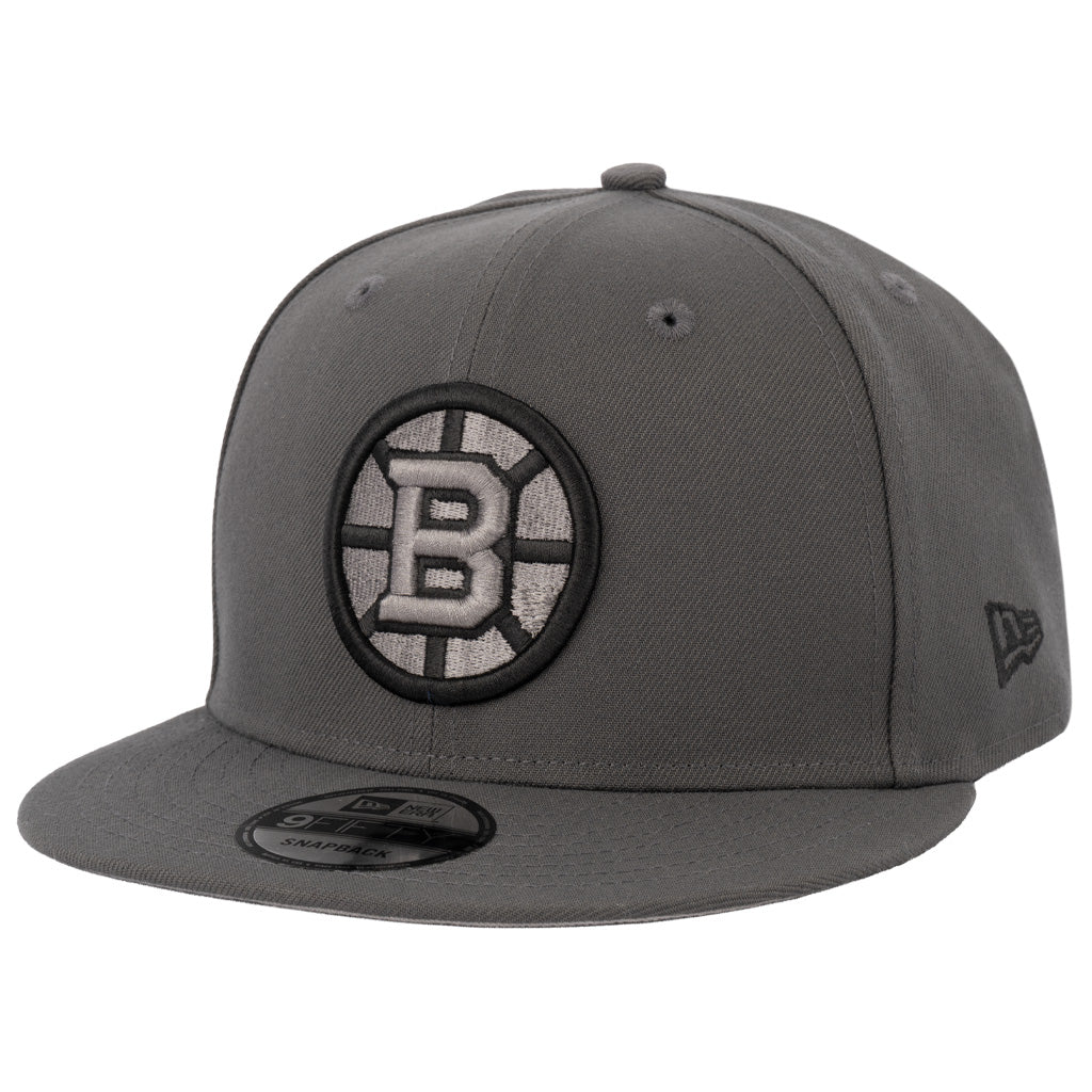 NHL Boston Bruins New Era Gray Prestige 9FIFTY Snapback Hat - Graphite