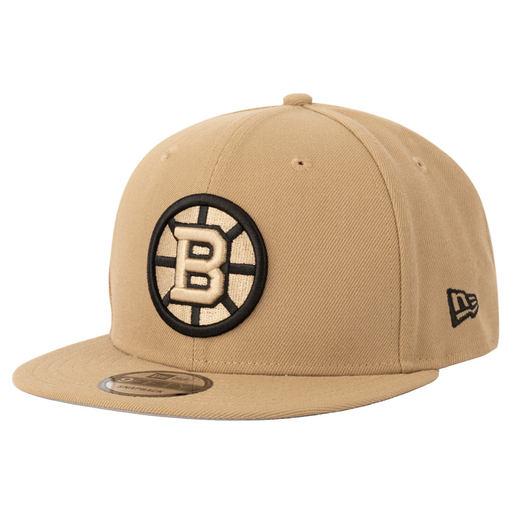 NHL Boston Bruins New Era Mocha 9FIFTY Snapback Hat - Khaki