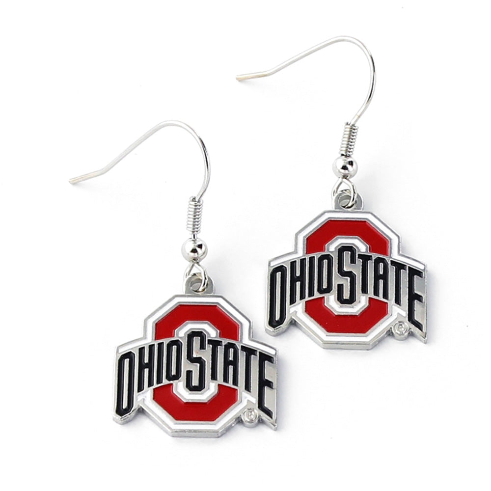 NCAA Ohio State Buckeyes Aminco Logo Dangle Earrings