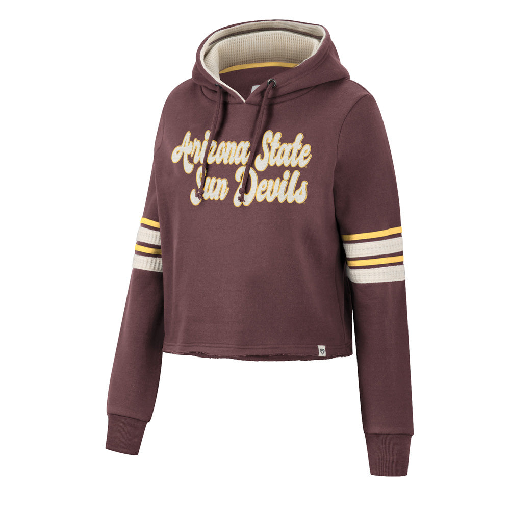 NCAA Arizona State Sun Devils Women&#39;s Colosseum Fashion Industry Cropped Hoodie