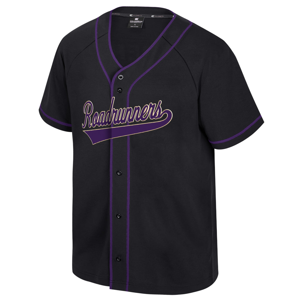 Tucson Roadrunners Youth Colosseum Baseball Jersey- Black