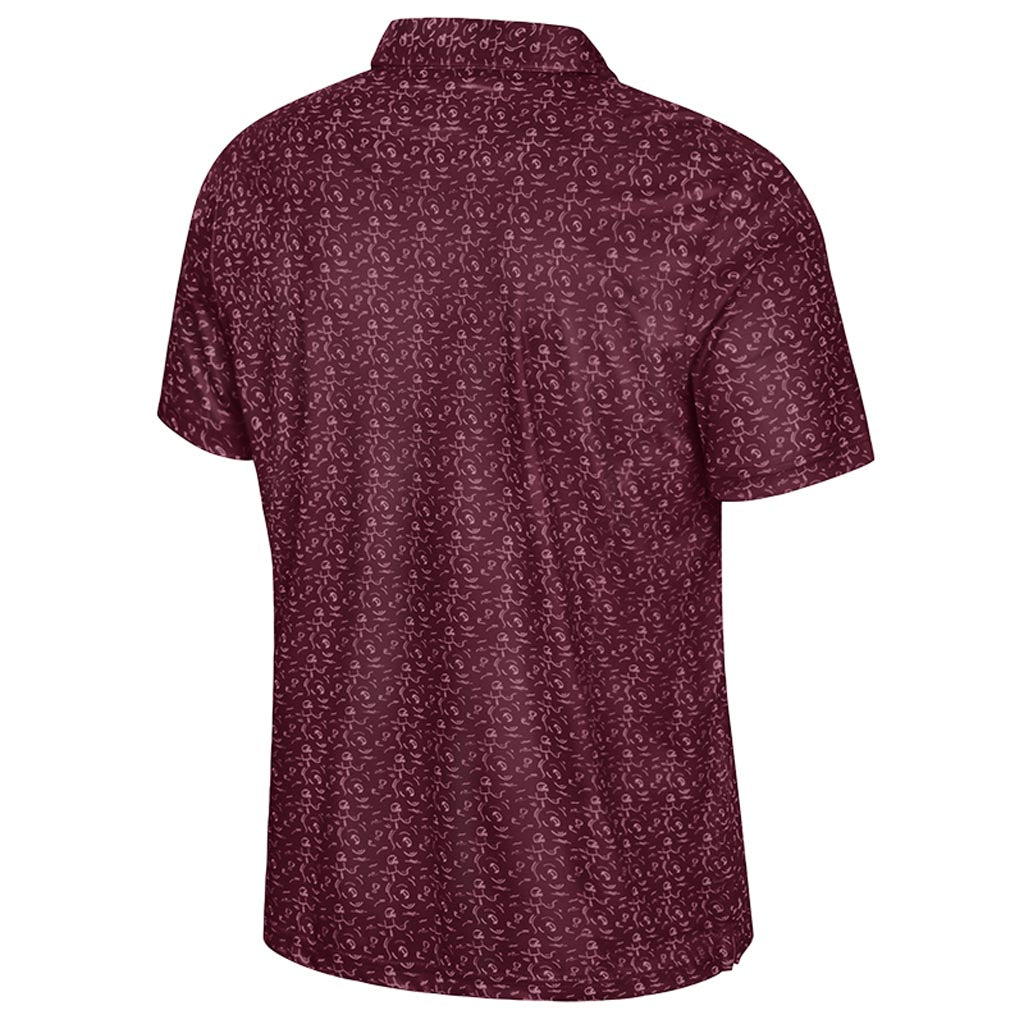 NCAA Arizona State Sun Devils Colosseum Sport Print Polo - Maroon
